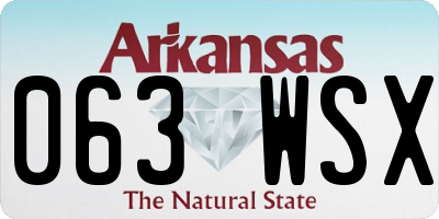 AR license plate 063WSX