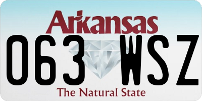 AR license plate 063WSZ