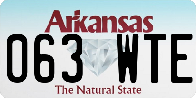 AR license plate 063WTE