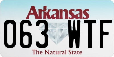 AR license plate 063WTF