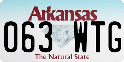 AR license plate 063WTG