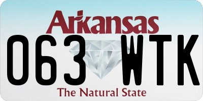 AR license plate 063WTK