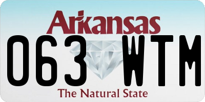 AR license plate 063WTM