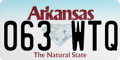 AR license plate 063WTQ
