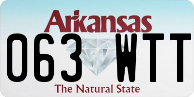 AR license plate 063WTT