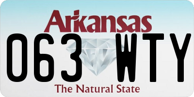 AR license plate 063WTY