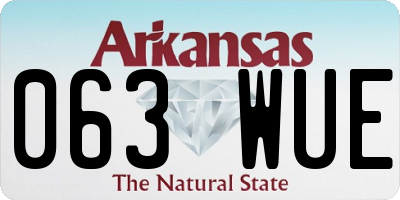 AR license plate 063WUE