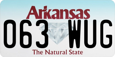 AR license plate 063WUG