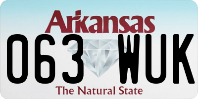 AR license plate 063WUK