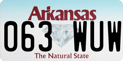 AR license plate 063WUW