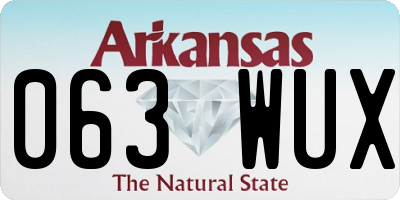 AR license plate 063WUX