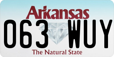 AR license plate 063WUY