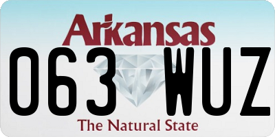 AR license plate 063WUZ