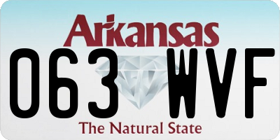 AR license plate 063WVF