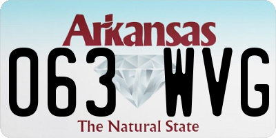 AR license plate 063WVG