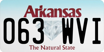 AR license plate 063WVI