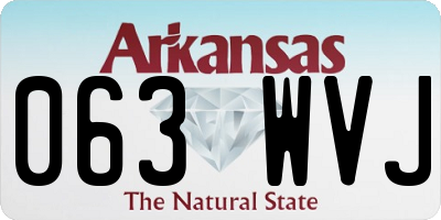 AR license plate 063WVJ