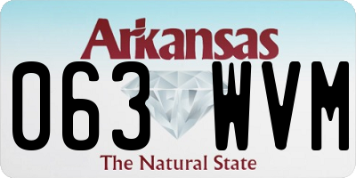 AR license plate 063WVM