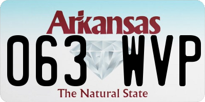 AR license plate 063WVP