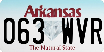 AR license plate 063WVR