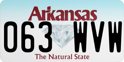 AR license plate 063WVW