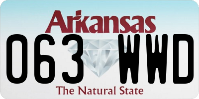 AR license plate 063WWD