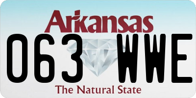 AR license plate 063WWE