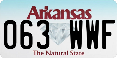 AR license plate 063WWF