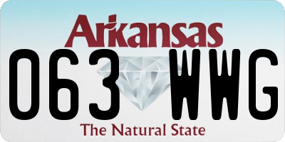 AR license plate 063WWG