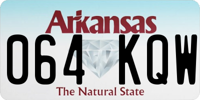 AR license plate 064KQW