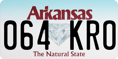 AR license plate 064KRO
