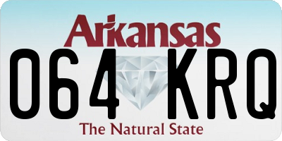 AR license plate 064KRQ