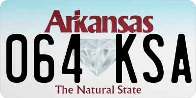 AR license plate 064KSA