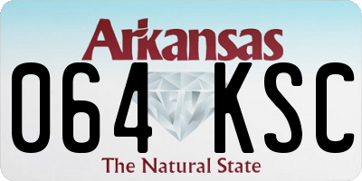 AR license plate 064KSC