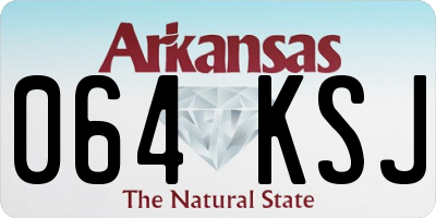 AR license plate 064KSJ