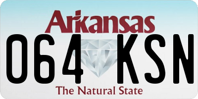 AR license plate 064KSN