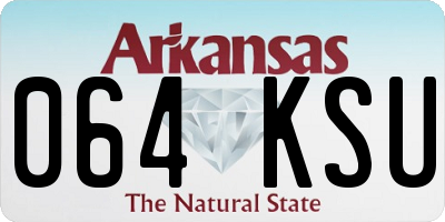 AR license plate 064KSU