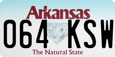 AR license plate 064KSW