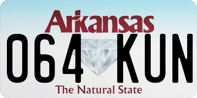 AR license plate 064KUN
