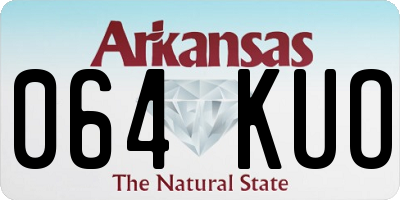 AR license plate 064KUO