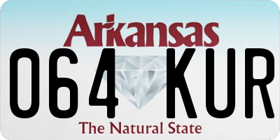 AR license plate 064KUR