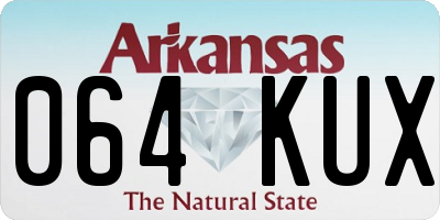 AR license plate 064KUX