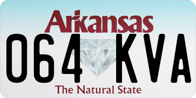 AR license plate 064KVA