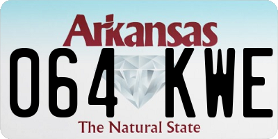 AR license plate 064KWE