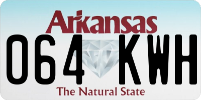 AR license plate 064KWH
