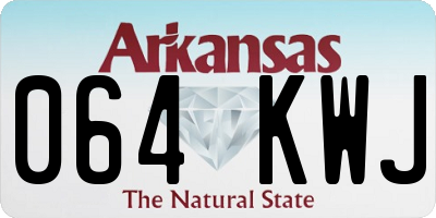 AR license plate 064KWJ