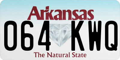 AR license plate 064KWQ