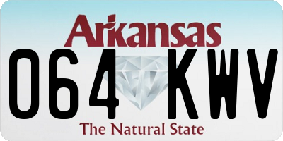 AR license plate 064KWV
