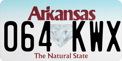 AR license plate 064KWX
