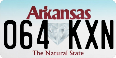 AR license plate 064KXN
